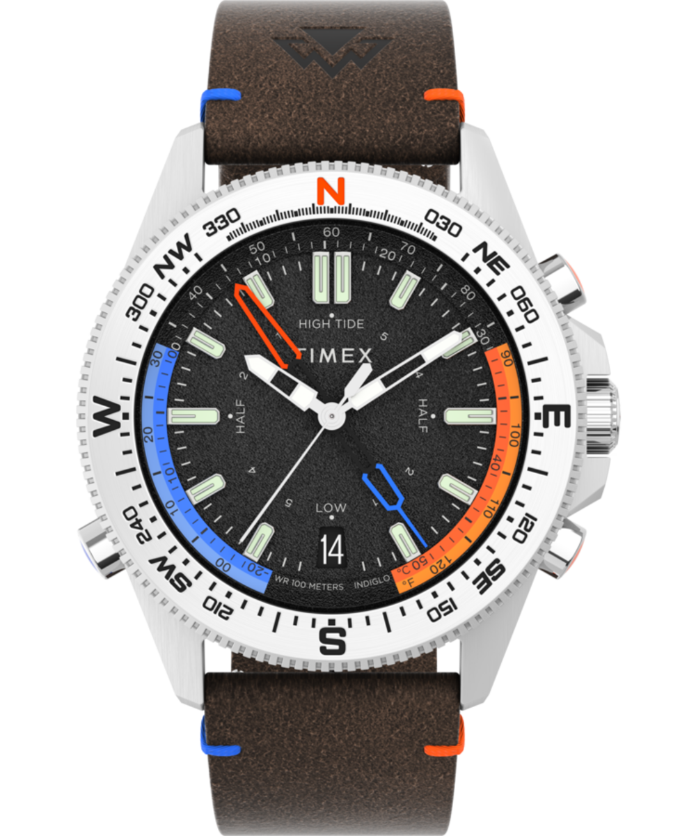 Expedition North Tide Temp Compass 43mm Eco Friendly Leather